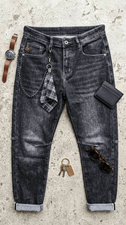 جينز جراي تشين – Grey Chain Jeans