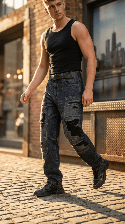 جينز كارغو ديسترويد – Destroyed Cargo Jeans